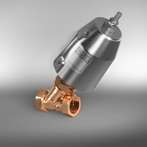 Kolbenventil - 2/668 - GSR Ventiltechnik GmbH & Co. KG - pneumatisch gesteuert / für Gas / Gewinde