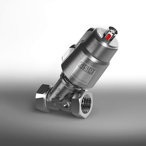 Schrägsitzventil - 63 - GSR Ventiltechnik GmbH & Co. KG - Sitz / pneumatisch gesteuert / für Gas