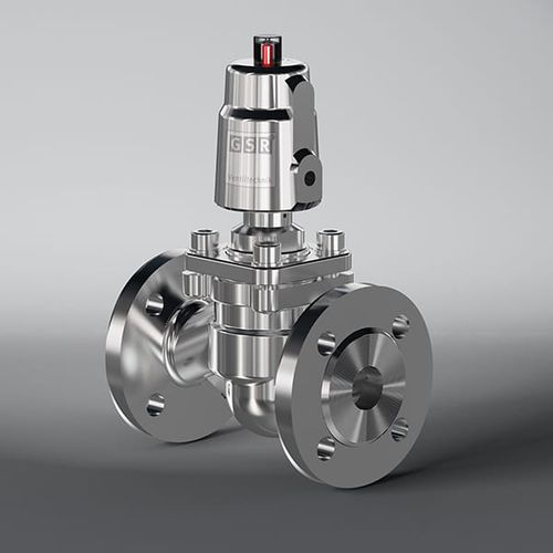 Sitzventil - 22 - GSR Ventiltechnik GmbH & Co. KG - pneumatisch gesteuert / für Gas / Flansch