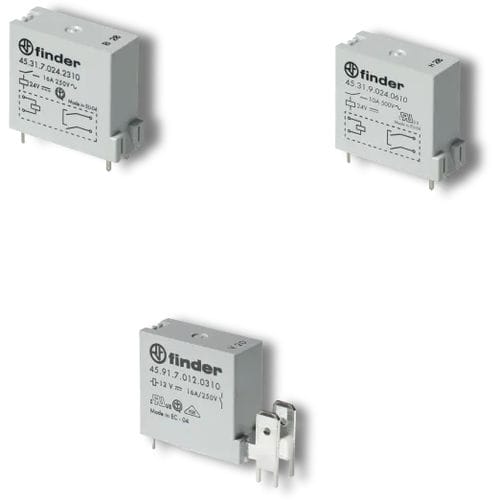 Elektromechanisches Relais / PCB - 45 series - FINDER S.p.A. con unico socio - DC / Miniatur / Faston Verbindung