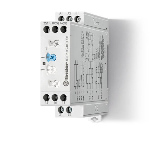 Elektronisches Zeitrelais - 8302 series - FINDER S.p.A. con unico socio - Halbleiter / Multifunktion / Zeitverzögerung