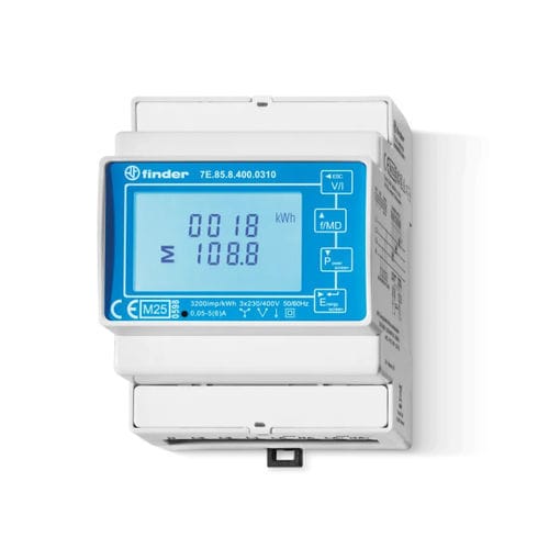 Drehstromzähler - 7E85 series - FINDER S.p.A. con unico socio - für DIN-Schiene / RS-485 / programmierbar