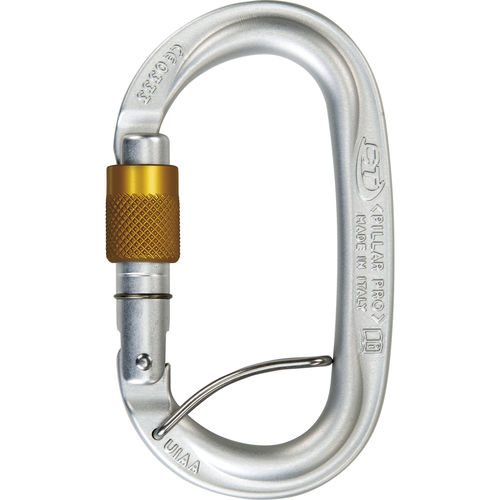 Karabiner mit Verriegelung - 2C3960L ZSF - Climbing Technology - Stahl / Edelstahl / oval