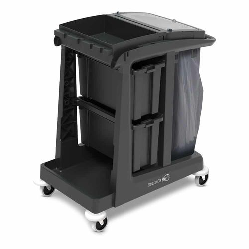 Reinigungswagen - EM2  - Numatic - Lagerung / Recyclingkunststoff / für hohe Belastungen