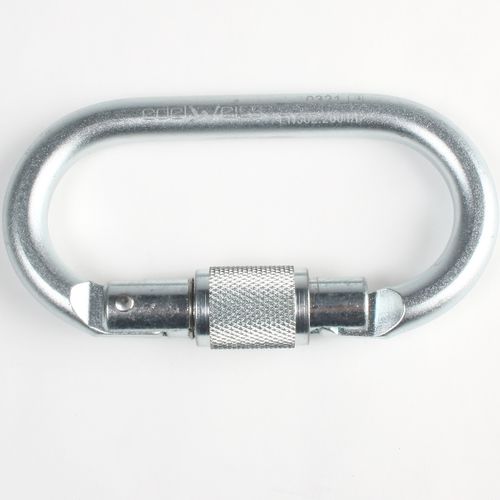 Karabiner mit Verriegelung - Z 101 - Edelweiss S.A. - Stahl / symmetrisch / oval