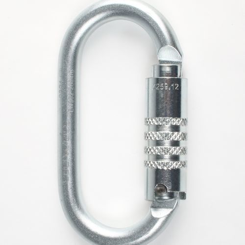 Karabiner mit Verriegelung - Z 103 - Edelweiss S.A. - Stahl / symmetrisch / oval