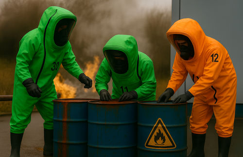 Chemikalienbeständiger Overall - Vitex - Pflüger Safety GmbH & Co. KG - Stoff / für die chemische Industrie / für die Feuerwehr