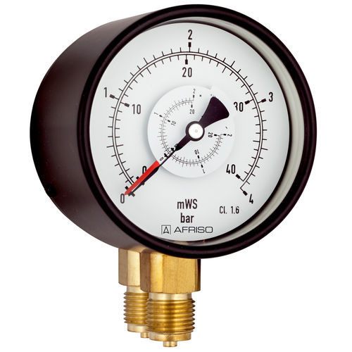Differential-Manometer - RF100Dif D201 - AFRISO-EURO-INDEX - mit Zifferblatt-Anzeige / Edelstahl / Messing