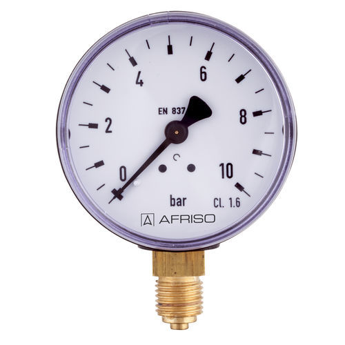 Manometer mit Zifferblatt-Anzeige - RF40 D101 - AFRISO-EURO-INDEX - Kunststoff / Messing / Rohrfeder