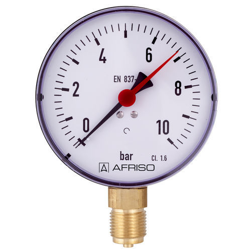 Manometer mit Zifferblatt-Anzeige - RF40 D201 - AFRISO-EURO-INDEX - G 1/4 / G 1/8 / Messing