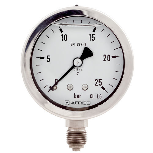 Manometer mit Zifferblatt-Anzeige - RF50ChGly D702 - AFRISO-EURO-INDEX - Flansch / Kunststoff / Aluminium
