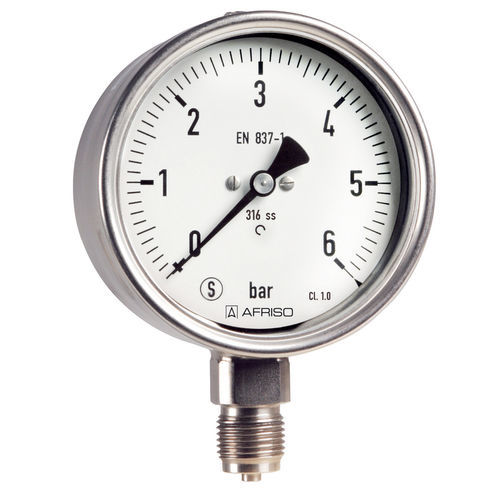 Manometer mit Zifferblatt-Anzeige - RF63Si D402 - AFRISO-EURO-INDEX - G 1/4 / Edelstahl / Prozess