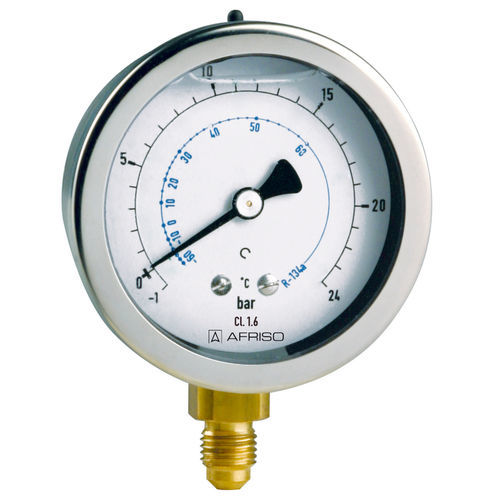 Manometer mit Zifferblatt-Anzeige - RF63KTGly D701 - AFRISO-EURO-INDEX - Edelstahl / Rohrfeder / IP65