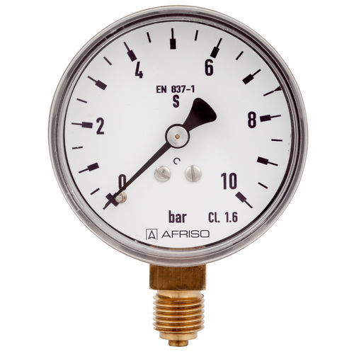 Manometer mit Zifferblatt-Anzeige -  RF40GT D301 - AFRISO-EURO-INDEX - G 1/4 / G 1/8 / Kunststoff