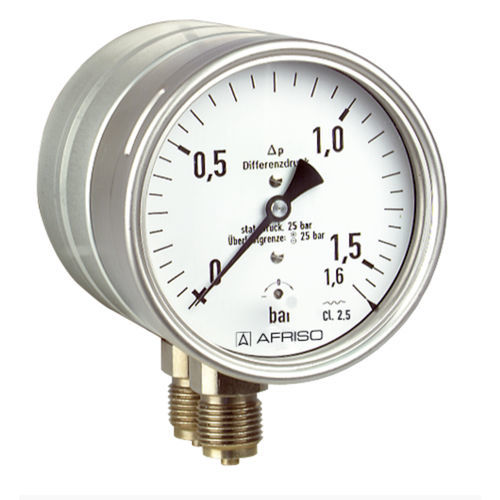 Differential-Manometer - MF100Dif D401 - AFRISO-EURO-INDEX - mit Zifferblatt-Anzeige / Messing / Aluminium