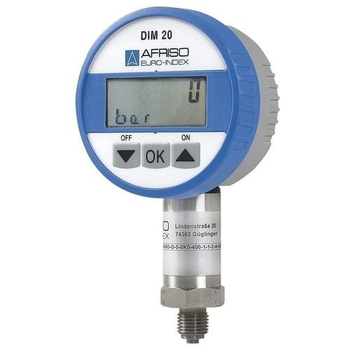 Manometer mit LCD-Display - DIM 20 - AFRISO-EURO-INDEX - Gewinde / Glas / Edelstahl