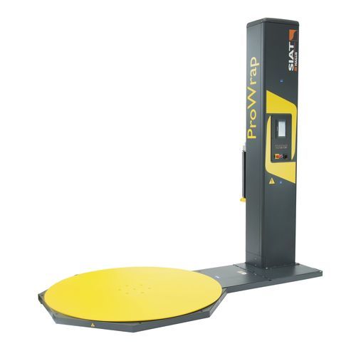 Stretchwickler mit Drehteller - ProWrap - SIAT - halbautomatisch / mit Oberfolienspender / Kantenschutz-Applikator