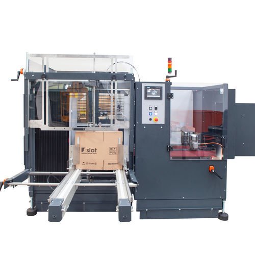 Automatischer Kartonaufrichter - EZ-BOX 20 - SIAT - mit Klebeband / mit hohem Durchsatz / für die Lebensmittelindustrie