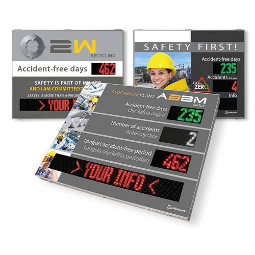 Display zur Unfallvorbeugung - XC695 - Siebert Industrieelektronik GmbH - LED / alphanumerisch / digital