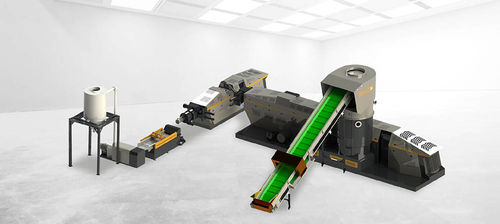 Doppelschnecken-Granulieranlage - 70 - Zhangjiagang City Grace Machinery Co., Ltd - für Kunststoffe / Multifunktion / Bandförderer