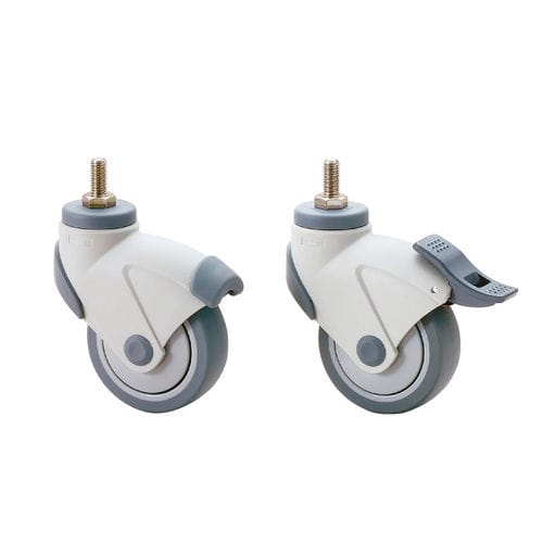 Lenkrolle - EX-100N series - SUGATSUNE KOGYO CO., LTD. - Gewindeschaft / mit Kugellager / mit Bremse