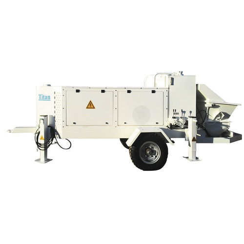 Anhängermontierte Betonpumpe - EBP60 - Titan Makina Ltd. Sti. - für Baustelle / für den Bergbau