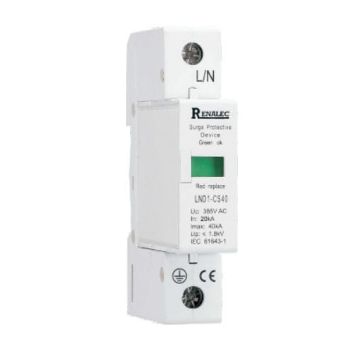 Zweipoliger Überspannungsableiter - LND1 - WENZHOU RENA ELECTRIC CO.,LTD - 4-polig / 3-polig / für DIN-Schiene
