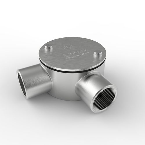 Rechtwinkelige Abzweigdose - UK S20 - Electrix International Ltd - korrosionsbeständig / IP67 / gebürsteter Edelstahl