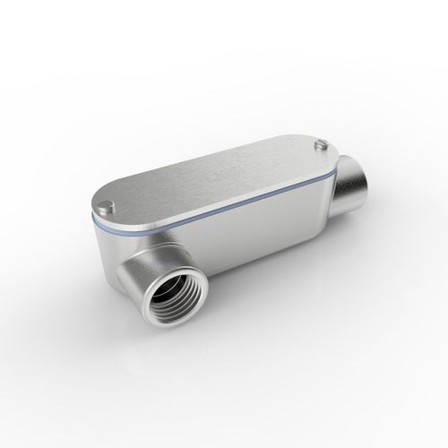 Rechtwinkelige Abzweigdose - ELEC-TYPE-LR3/4  - Electrix International Ltd - mit Rostschutz / IP66 / gebürsteter Edelstahl