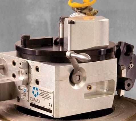 Tragbare Flanschdrehmaschine - FF5000 - CLIMAX - mit interner Drosselung / pneumatisch