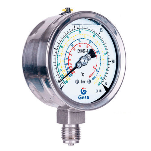 Relativdruckmanometer - M0503 series - GESA TERMOMETROS - mit Zifferblatt-Anzeige / Vertikalmontage / NPT 1/4