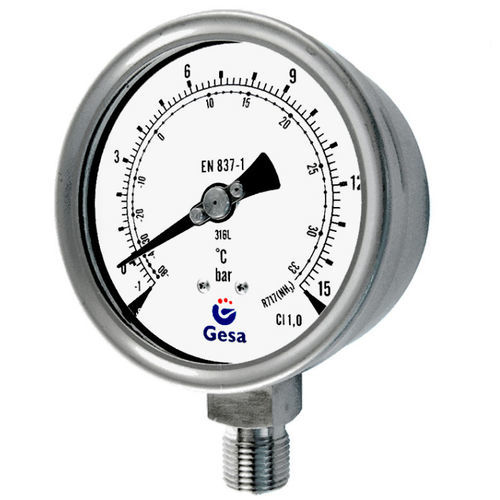 Relativdruckmanometer - M0702 series - GESA TERMOMETROS - mit Zifferblatt-Anzeige / Gewinde / Vertikalmontage