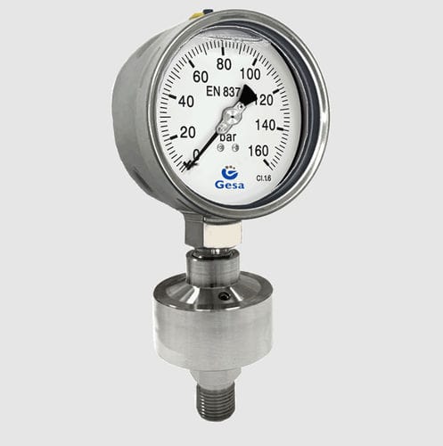 Manometer mit Zifferblatt-Anzeige - M0306S103 series - GESA TERMOMETROS - BSP 1/4 / BSP 1/2 / Edelstahl