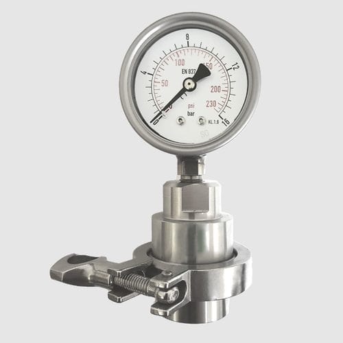 Manometer mit Zifferblatt-Anzeige - M0306S301D63R16DR2 series - GESA TERMOMETROS - Edelstahl / Membran / IP65
