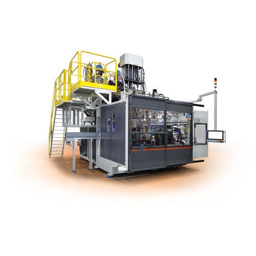 Extrusionsblasformmaschine - PB50E series - Plastiblow - für Flaschen / für Container / Doppelstationen