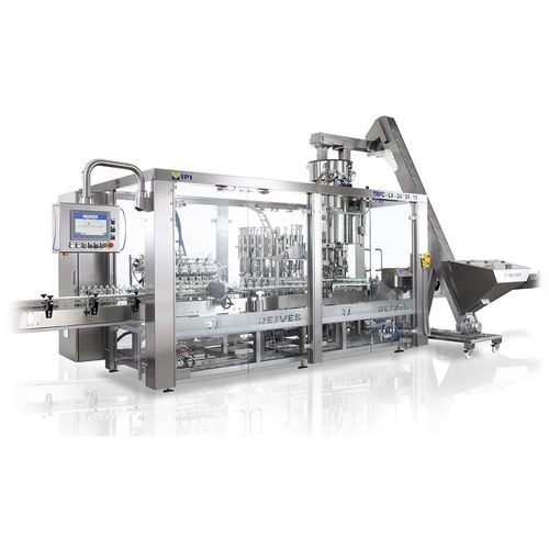 Flaschen-Spül, -Füll und -Verschließmaschine / Dreh - BSO/24-RR-NW/24-PF/12 - Rejves Machinery S.r.l - für Kosmetik / für viskose Flüssigkeiten / für Flaschen