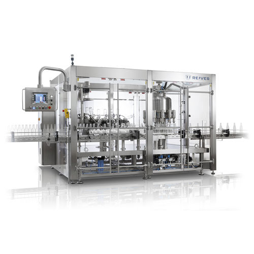 Flaschen-Spül, -Füll und -Verschließmaschine / für Flüssigkeiten - MR-SC-20/NW-12 - Rejves Machinery S.r.l - für Pharmaprodukte / für Kosmetik / für die Lebensmittel- und Getränkeindustrie