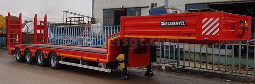 Plattform-Sattelauflieger - Gt Semi Trailers - Ultra-Tieflader / 4-Achsen / angehängt