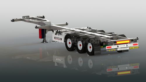 Plattform-Sattelauflieger - Gt Semi Trailers - für Containertransport / 3-Achsen / angehängt