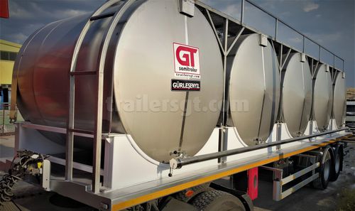 Tank Sattelauflieger - Gt Semi Trailers - für Milch / 2-Achsen / angehängt