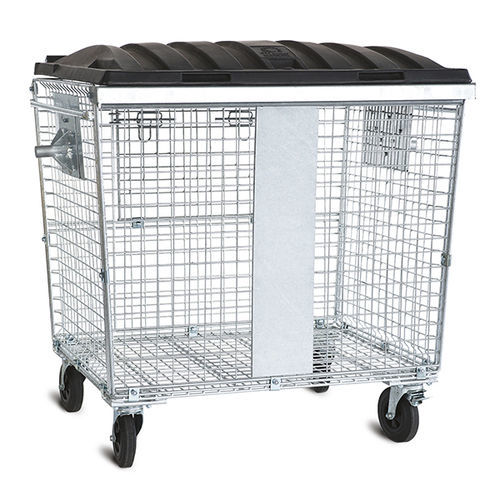 Metall-Müllbehälter - 1002036 - EUROPE METAL FIL - für Industrieprodukte / mit Deckel / 4 Räder