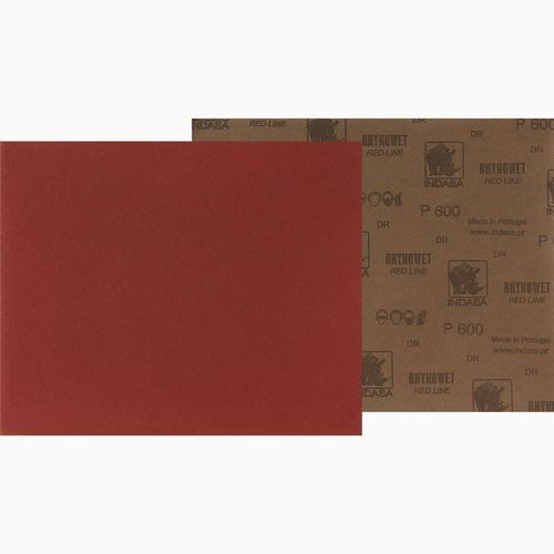 Aluminiumoxid-Schleifmittel - RHYNOWET RED LINE - INDASA - Papier / Harz / breit