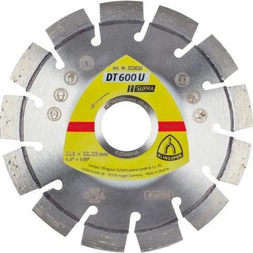 Trennscheibe für Stein - DT600U - KLINGSPOR - für Beton / für Keramik / für Granit