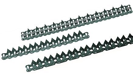 Metallkette - REGINA - Rollen Zackenlaschen / mit Halterungen