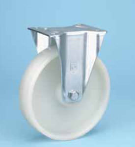Bockrolle - PP R series - WICKE - mit Grundplatte / einteilig / Polypropylen