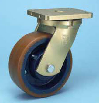 Lenkrolle - PG LAK series - WICKE - mit Grundplatte / Stahl / Polyurethan
