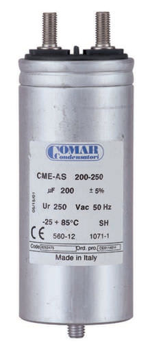 Folienkondensator - CME-AS series - COMAR CONDENSATORI - zylindrisch / Leistung / für Elektronik