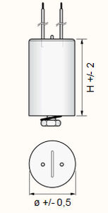 Folienkondensator - MFE 250 series - COMAR CONDENSATORI - zylindrisch / Licht