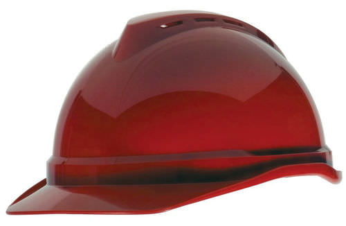 Baustellenhelm - V-Gard® 500  - Mine Safety Appliances Company - EN 397 / rot