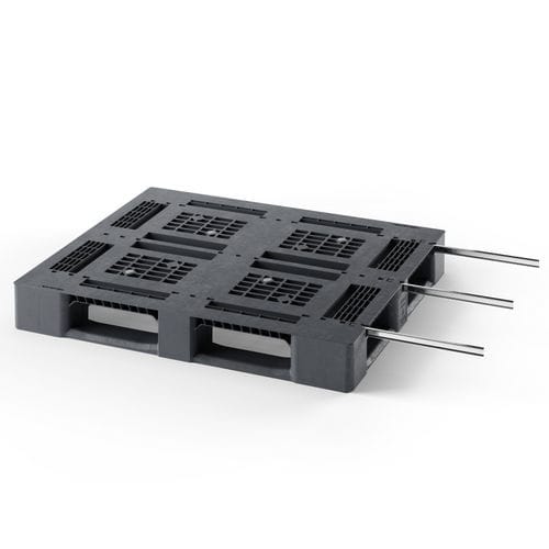 Recyclingkunststoff-Palette - Eco i5.2 (OD-5R-3M) - Cabka - Metall / ISO / für mittlere Lasten